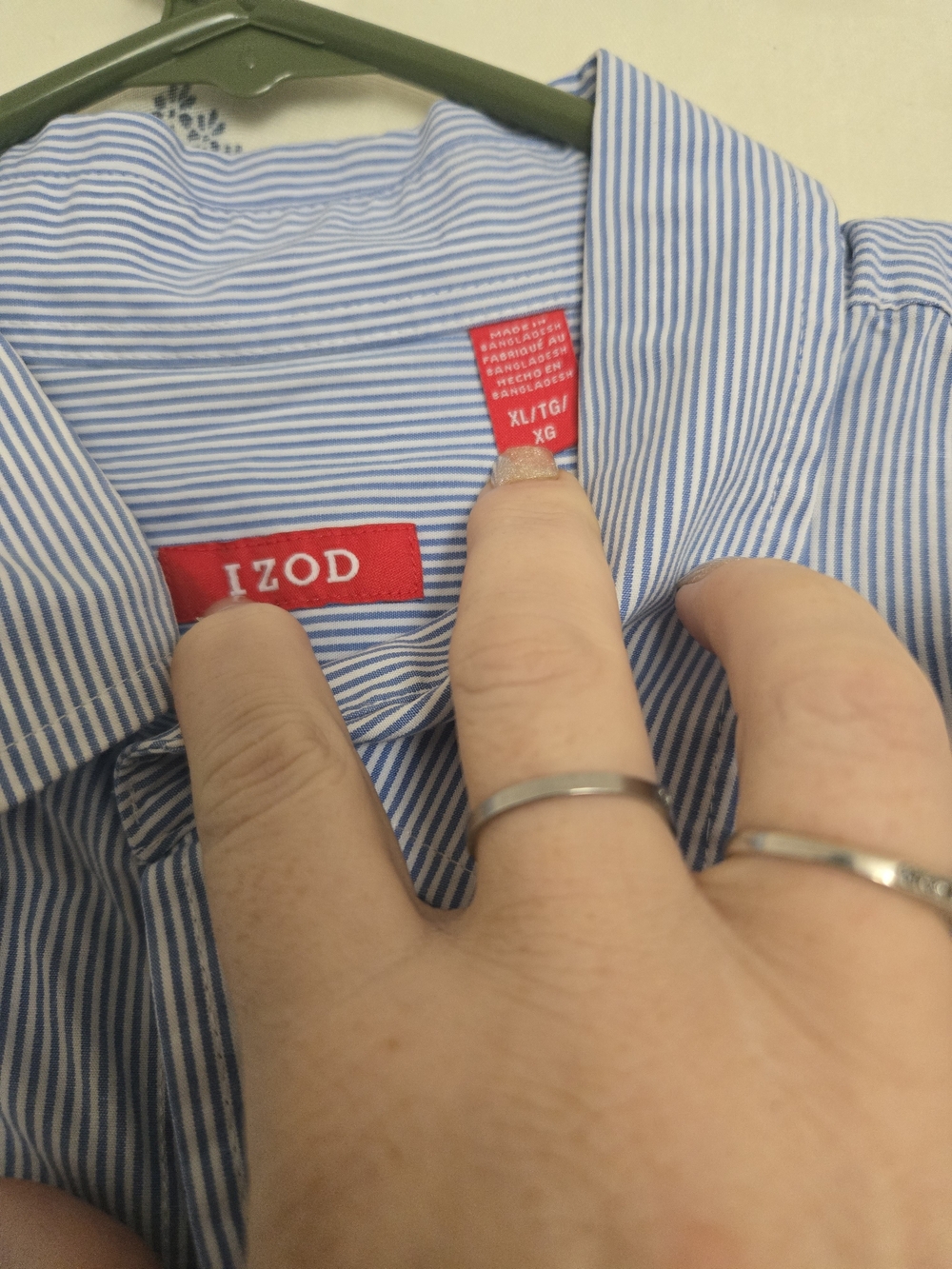 4/$15 Izod Boho Festival TikTok Shirt Into Skirt Light Blue Men's Button-Up - Picture 7 of 9